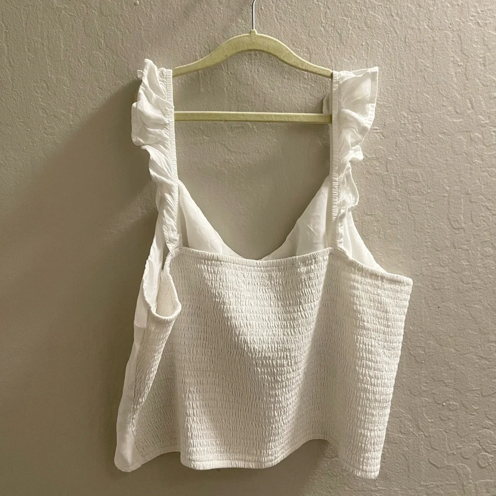 White Ruffle Blouse - Picture 4 of 5